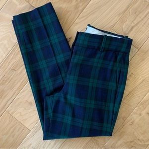 j crew green plaid pants